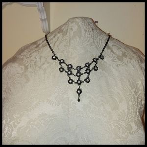 🎁 3 for $10 Black and Rhinestone Necklace